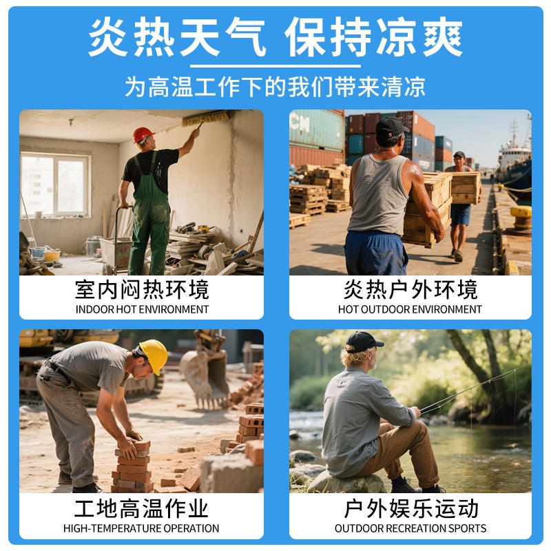 Summer Fan Clothing Safety Reflective Air-Conditioning Clothing Construction Site Road Administration Duty Reflective Strip Vest Fan Work Clothes - Image 4